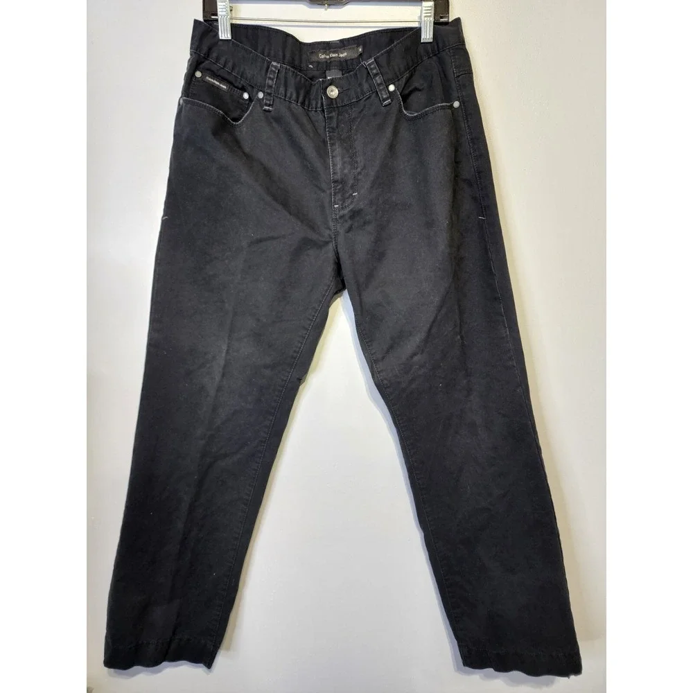 Calvin Klein Jeans Mens Size 34x30‎ Chino Straight Low Rise Black Pants